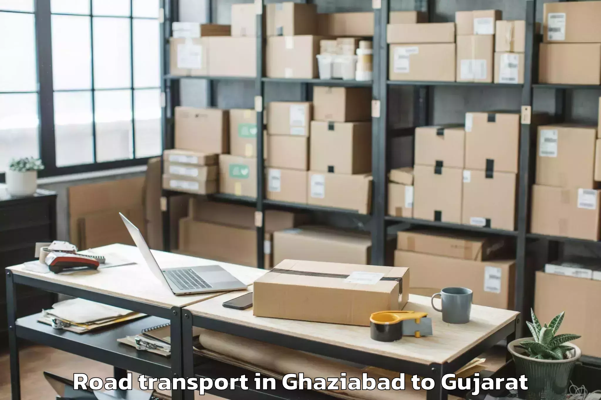 Top Ghaziabad to Gandevi Road Transport Available